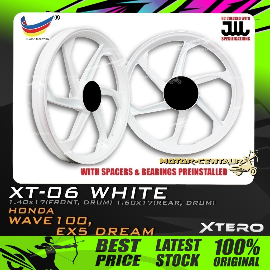 RIM MOTOSIKAL XTERO SPORT RIMS XT-06 1.40X17(DRUM, F) 1.60X17(DRUM, R ...