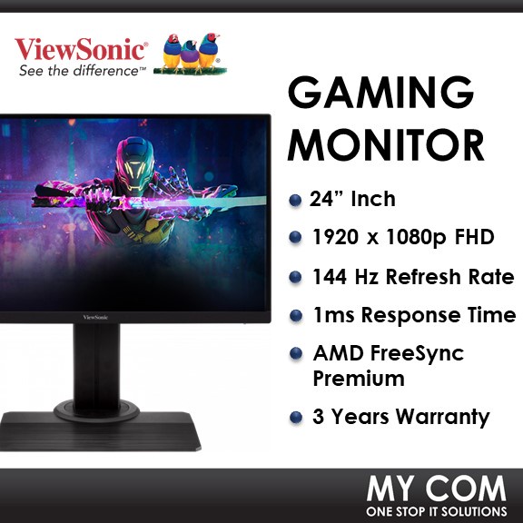ViewSonic XG2405 24" 144Hz IPS FHD 1ms HDMI LED Gaming Monitor With AMD ...