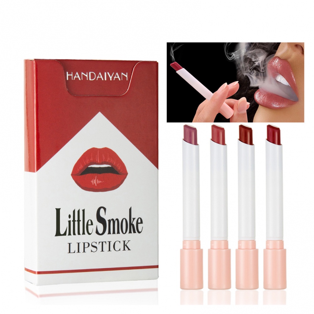 4 Colors Matte Cigarette Lipstick Set Mini Small Little Smoke Tube