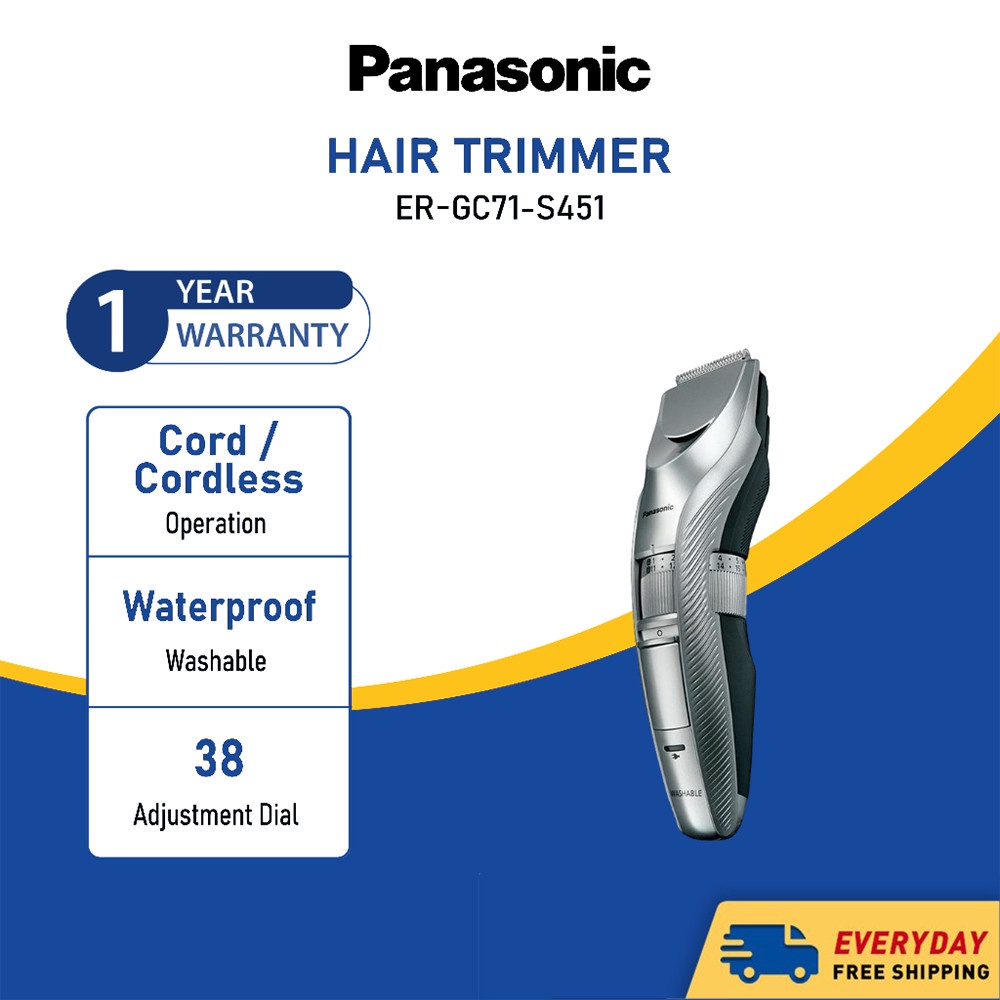 Panasonic Rechargeable Electric Shaver Er-Gc71 Beard Body Hair Trimmer ...