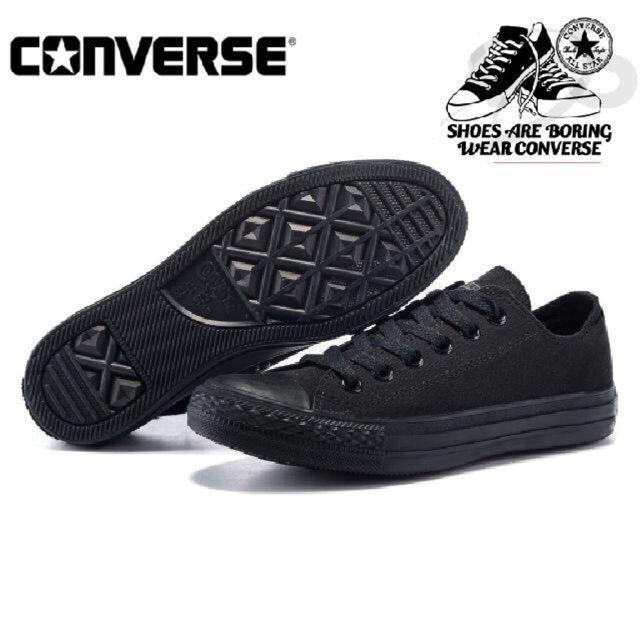 Converse Classic All Star Chuck Taylor Black Canvas Shoe Kasut All