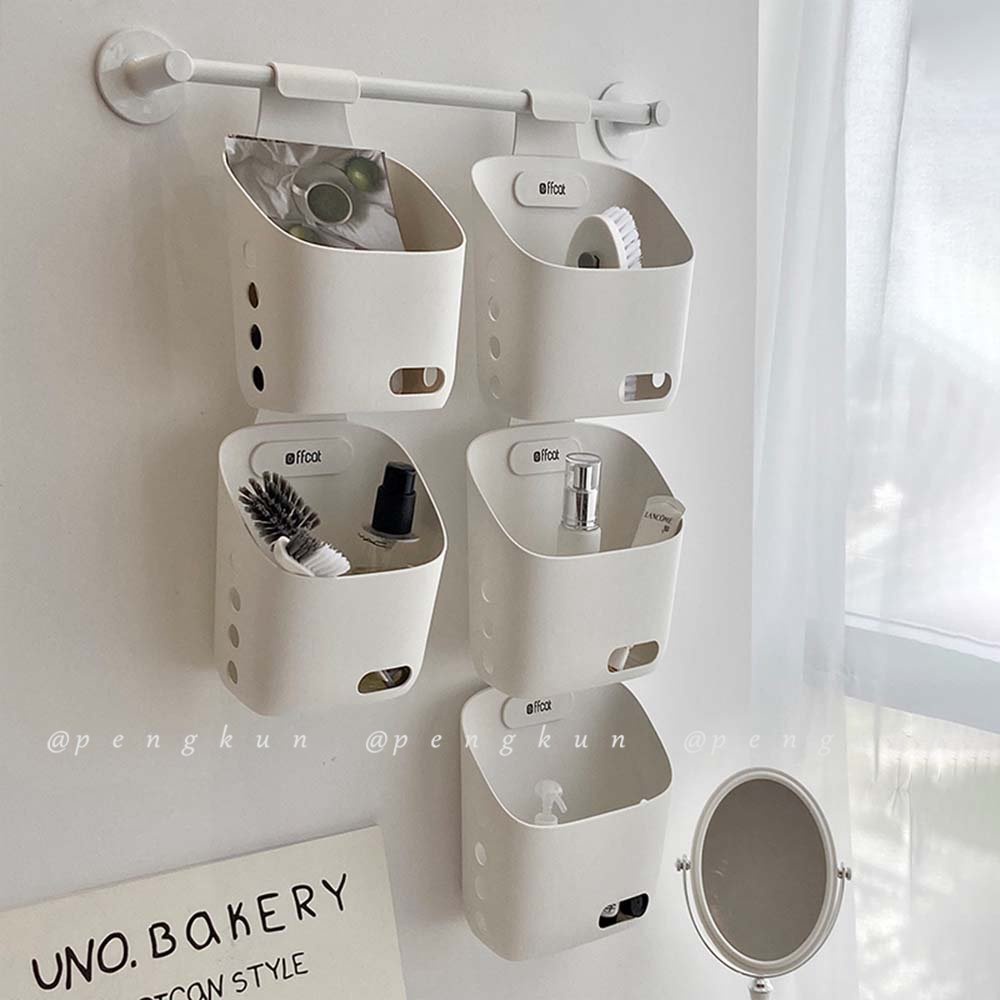 Small Hanging Basket Bathroom Storage MultiLayer Household Wall