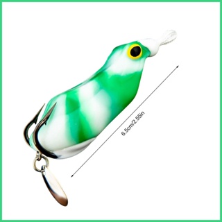 Topwater Frog Lures Frog Fishing Lures for Bass Topwater Realistic Fake  Soft Frogs Fishing Lure Double Hook Bass dimmy