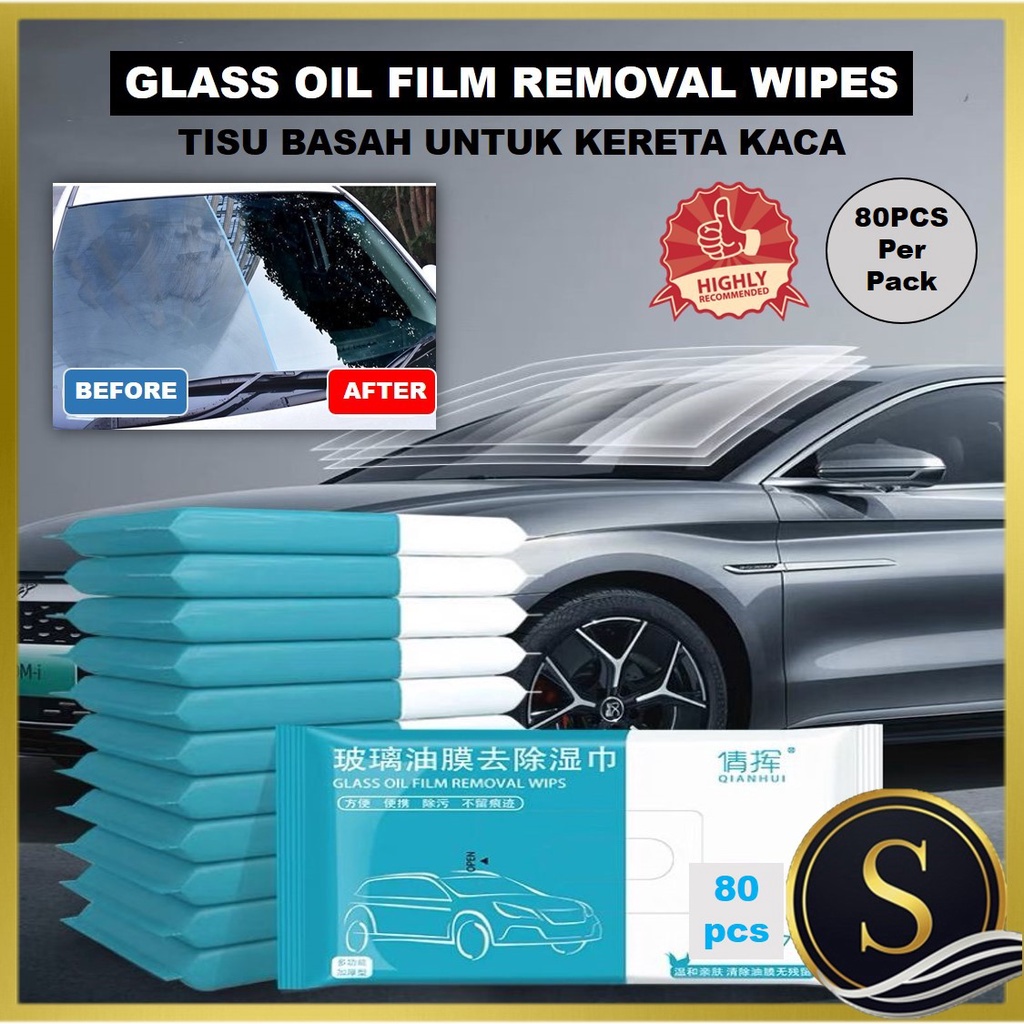 Glass Oil Film Remover Wipes Glass Car Window Cleaner Windshields
