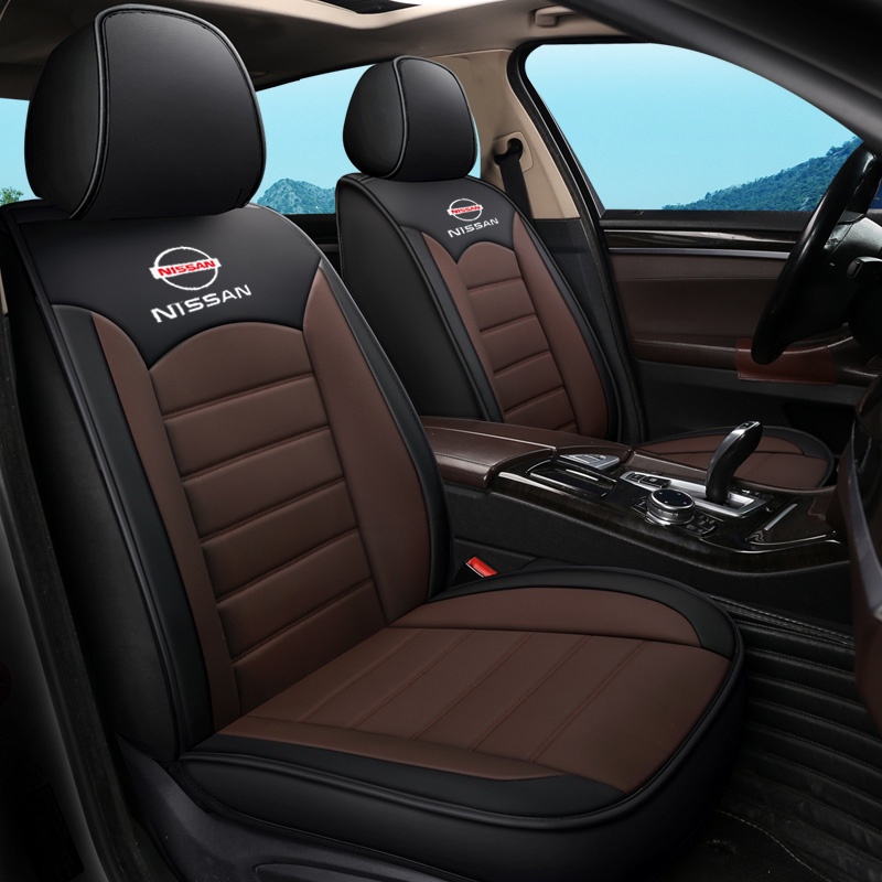 Nissan Car Seat Cover Cushion 5 Seats Nissan Almera Sylphy Xtrail Terra Navara Urvan PU Leather