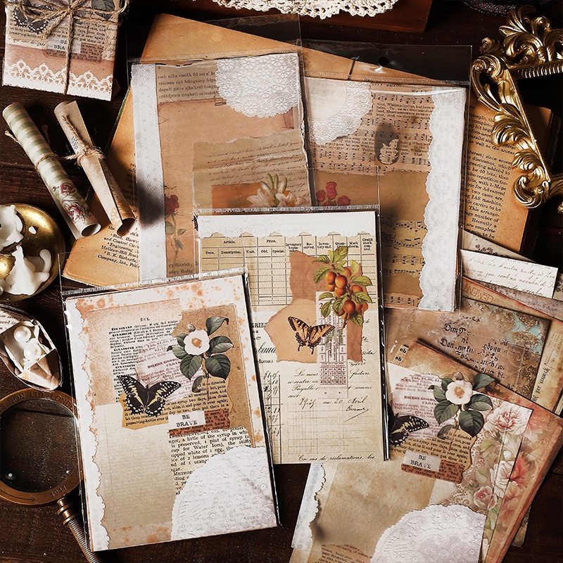Journamm 25pcs/pack Vintage Collage Materials Paper DIY Scrapbooking ...