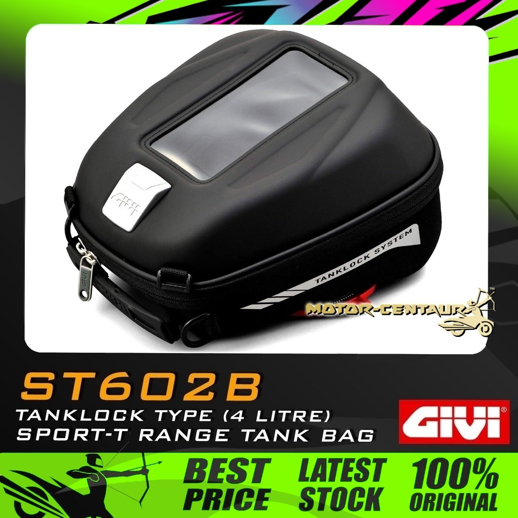 BEG/TANKBAG GIVI TANKLOCK TANK BAG WITH SPORT-T RANGE ST602 4LT