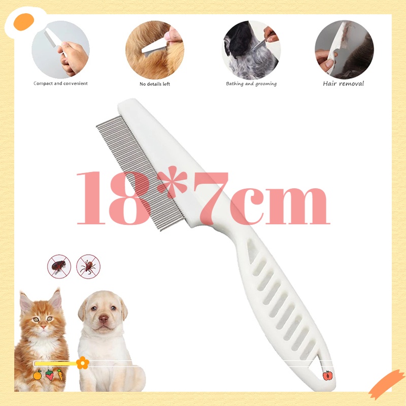 Pet Hair Flea Comb With Stainless Steel Needle Comb Perfect For