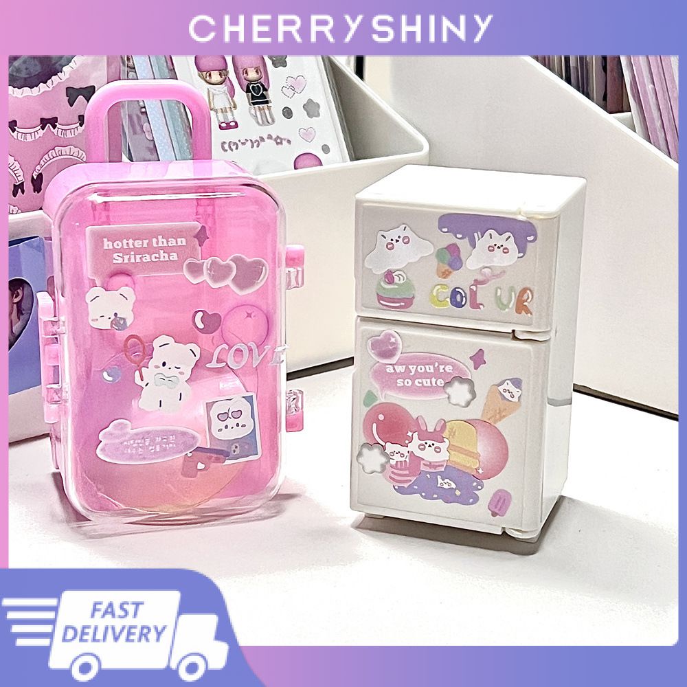HOT！ Mini Trolley Case Small Refrigerator Jewelry Storage Box Maiden ...