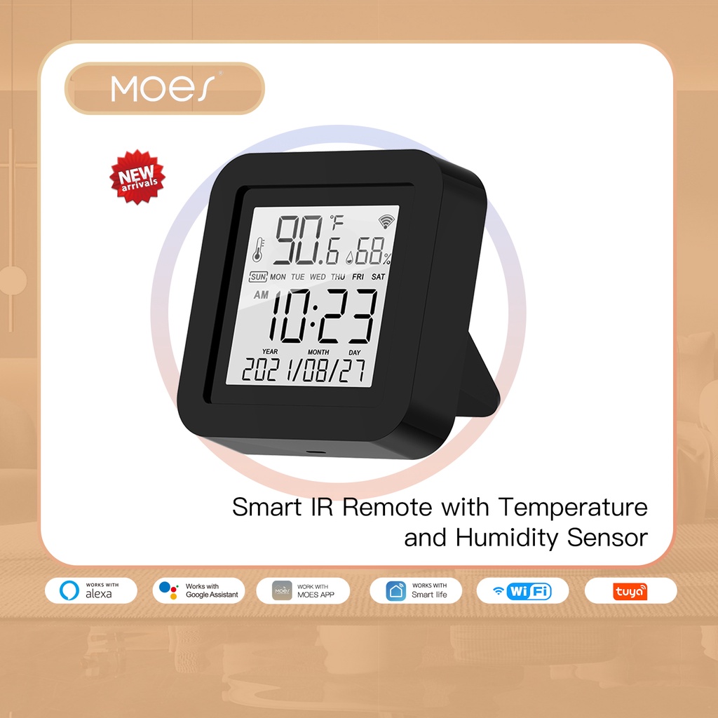 MOES WiFi Tuya Smart IR Remote Control Temperature and Humidity Sensor