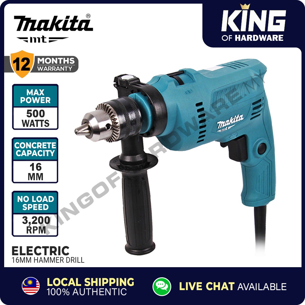 Makita MT 500W Hammer Drill M0801B | 16MM Electric Impact Percussion ...