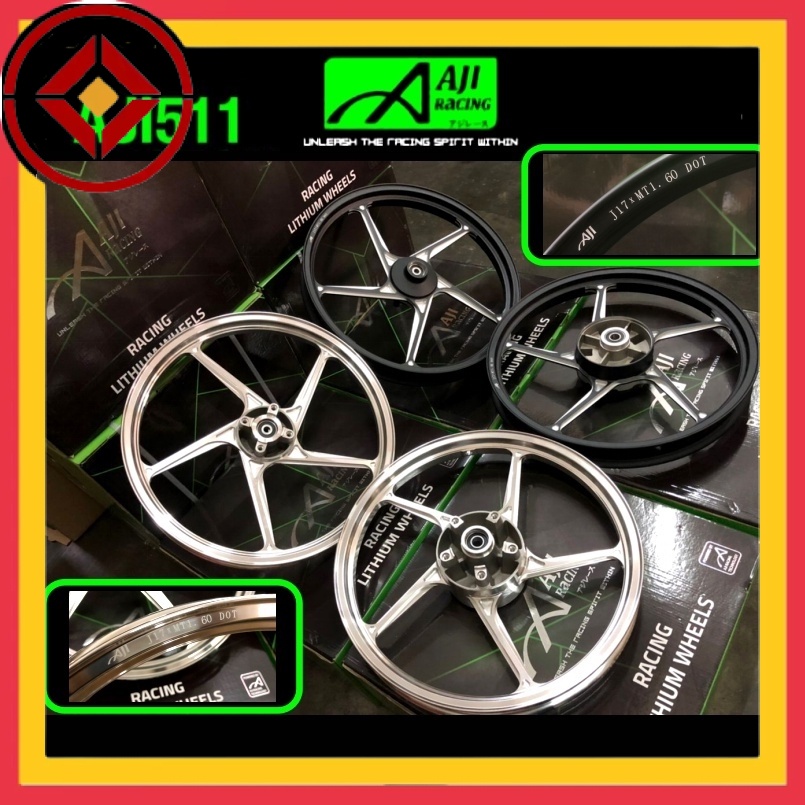 AJI FG511 SPORT RIM Y15ZR 5 BATANG 160X160 Y15 15ZR CNC CHROME BLACK ...