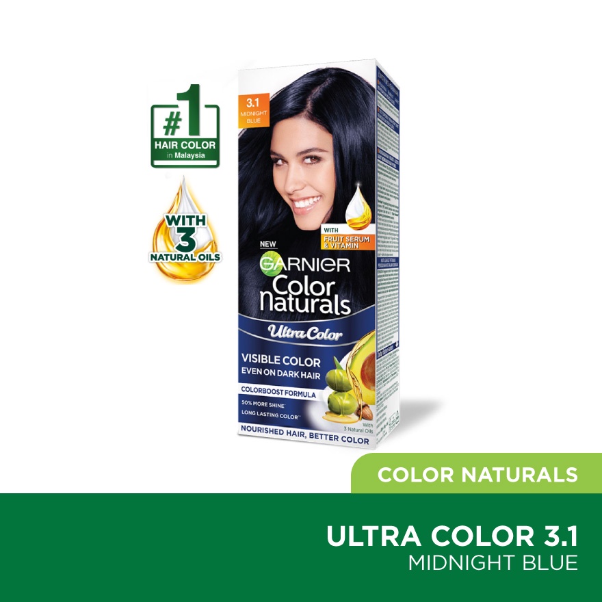 GARNIER HAIR COLOR Ultra Color 3.1 Midnight Blue 1S Shopee Malaysia