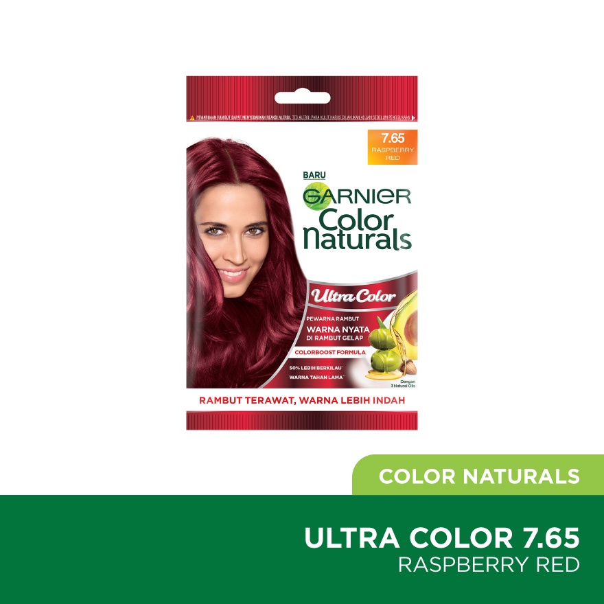 GARNIER HAIR COLOR Ultra Color 7.65 Raspberry Red Sachet 1S Shopee