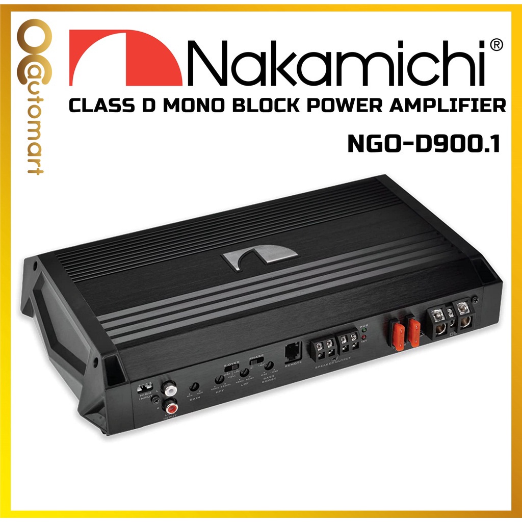 NAKAMICHI NGOD900.1 Class D MonoBlock Power Amplifier Mono Amp