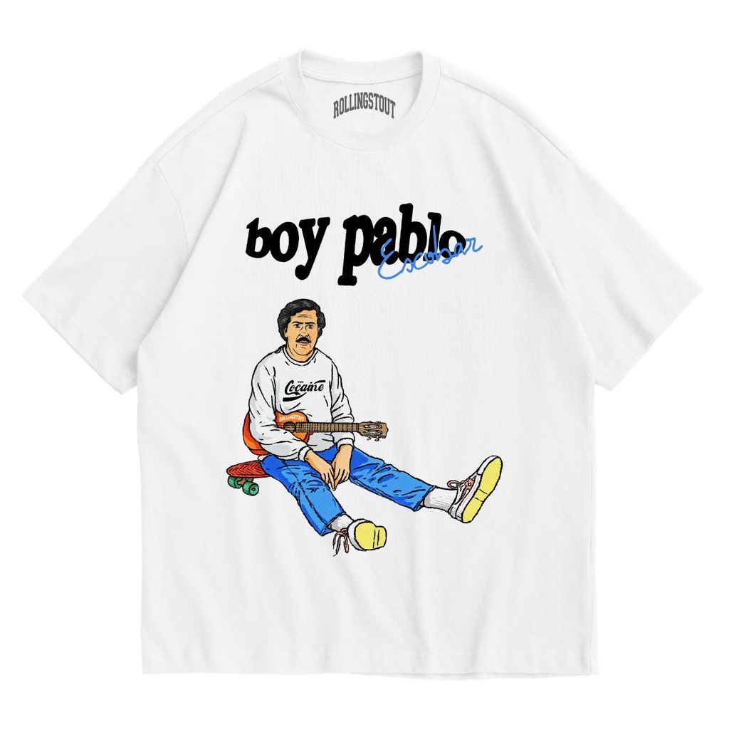 Rollingstout Tshirt - Boy Pablo Escobar | Parodi Band & Film | BAJU ...