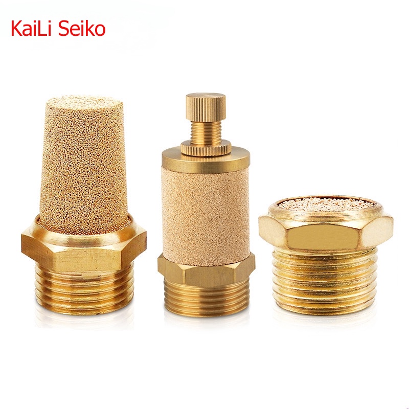 1/8 1/4 3/8 1/2 M5 Pneumatic Exhaust Muffler Air Compressor Noise