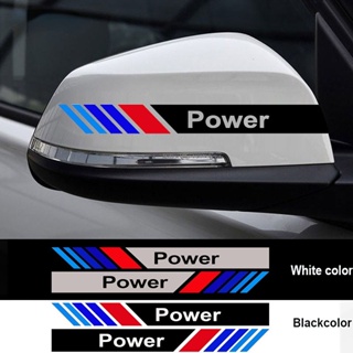 2pcs Universal Car Rearview Mirror Sticker PVC Decorative Sticker Reflector  Scratch Shielding for BMW X1 X2 X3 5 Series