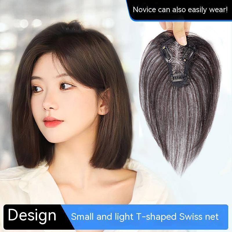 100 Human Hair Swiss Lace T Part Lightweight Wig Hair Topper Hair