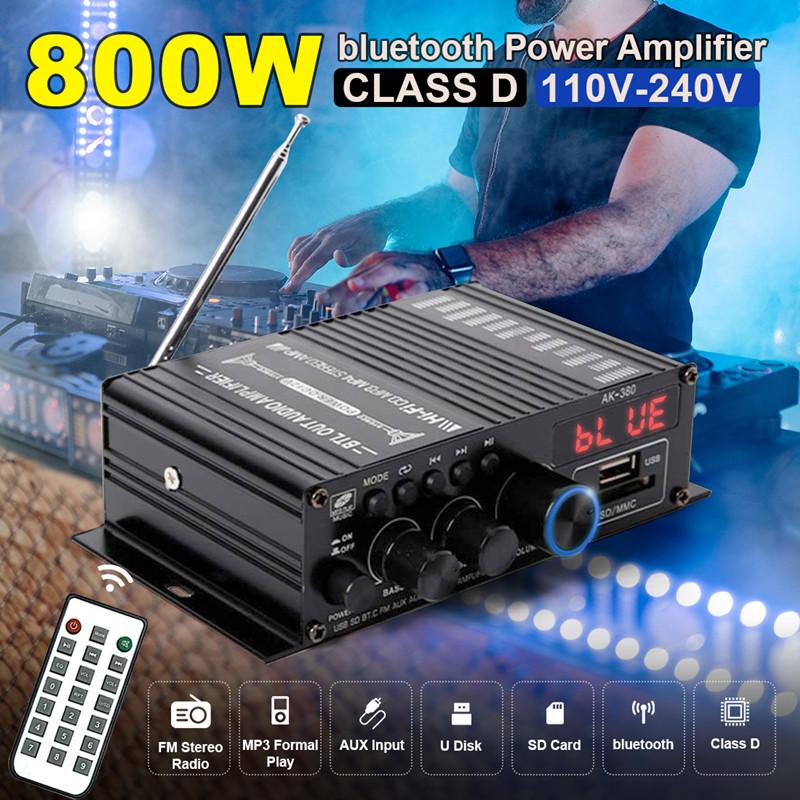 AK35 380 800W Home Digital Amplifiers Audio Bass Audio Power bluetooth ...