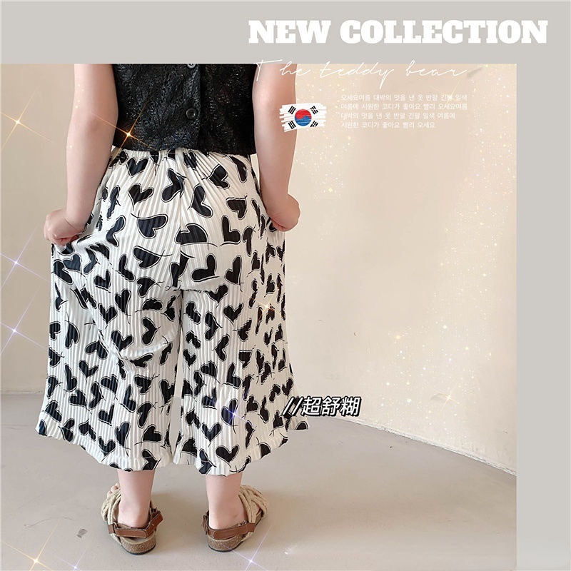 Summer Cool Pants Girls Pleated Casual Thin Style Mosquito Medium Large