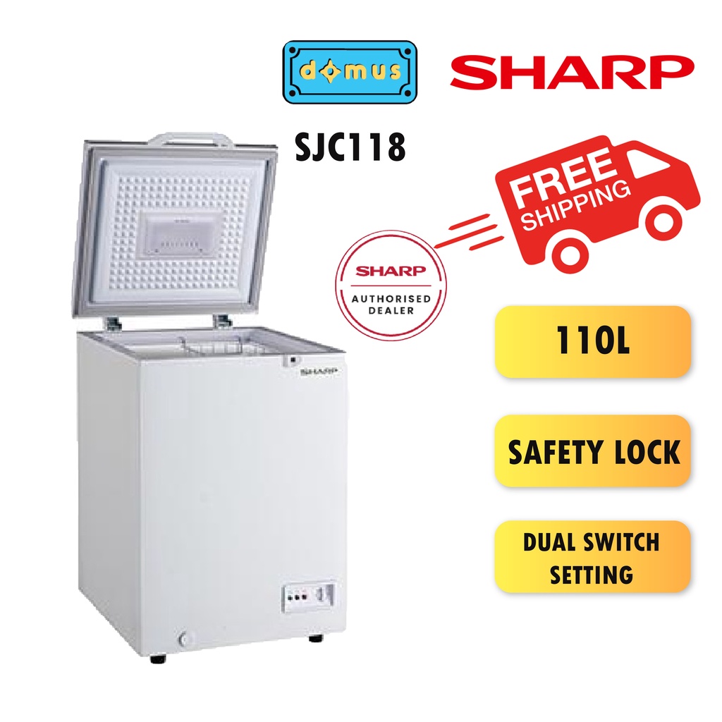 [FREE SHIPPING] Sharp Chest Freezer SJC118 (110L) / SJC168 (160L) Shopee Malaysia