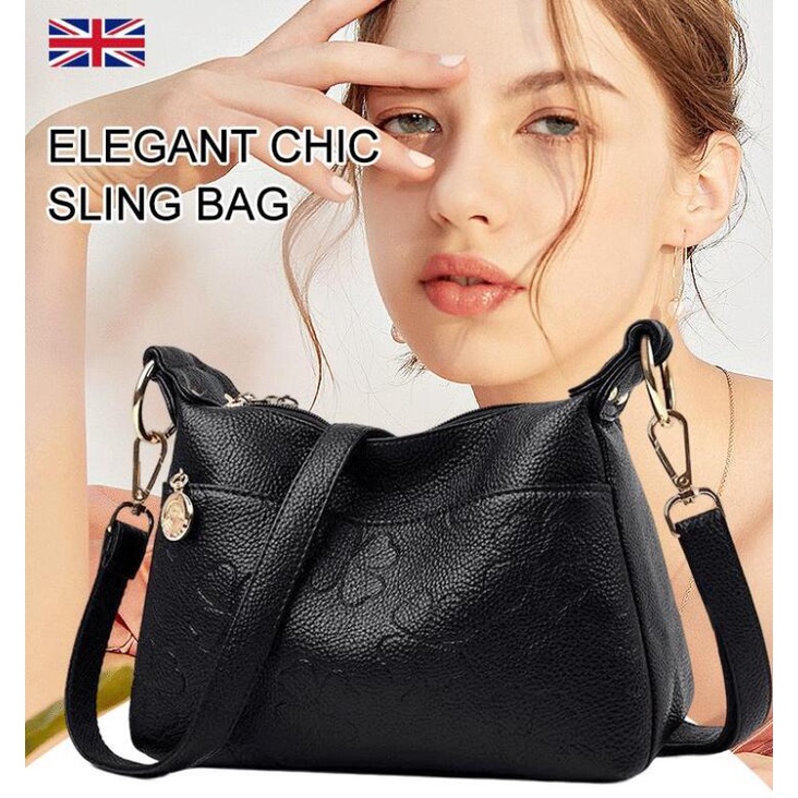 Women’s leather sling bag[Order and free get comb] | Shopee Malaysia