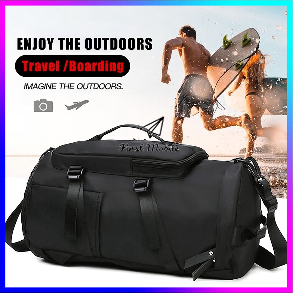 Korea Fashion Backpack Travel Bag with Shoes Compartments Hiking ...