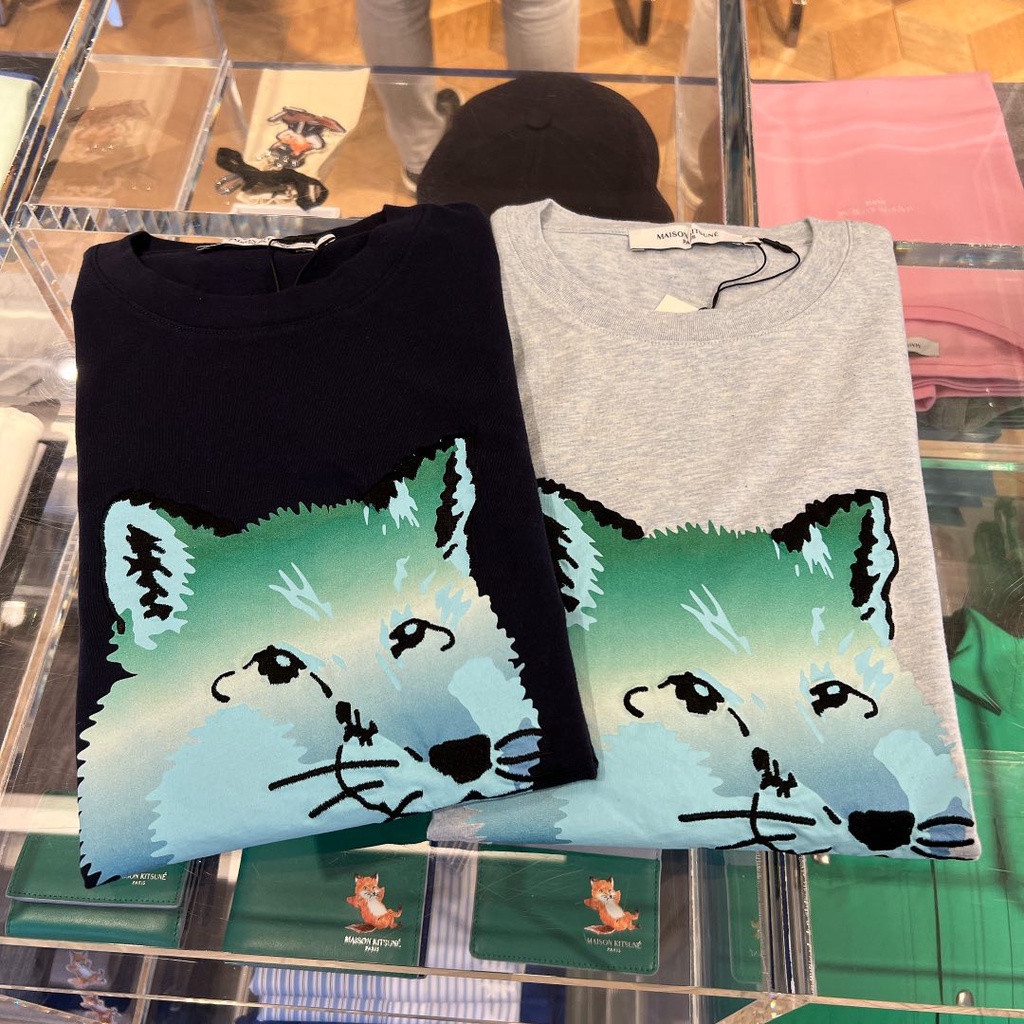 Maison kitsune fox print cotton short sleeve | Shopee Malaysia