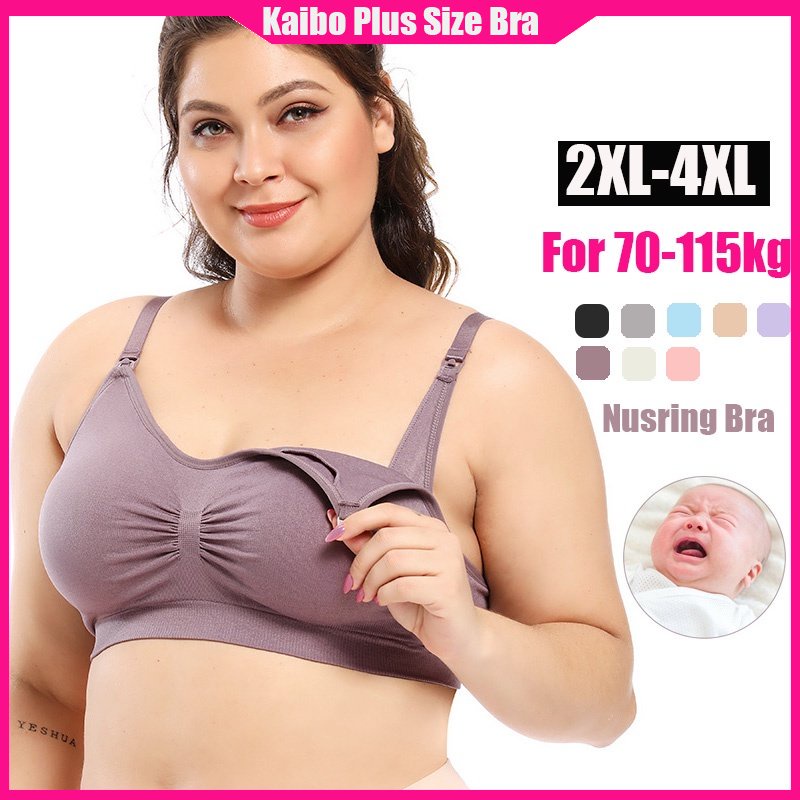 Kaibo 2XL4XL Plus Size Women Nursing Bra Maternity Underwear Wireless