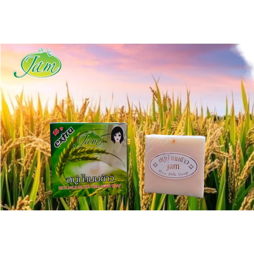 JAM Rice Milk Gluta + Collagen Soap Natural Handmade Sabun Susu Beras
