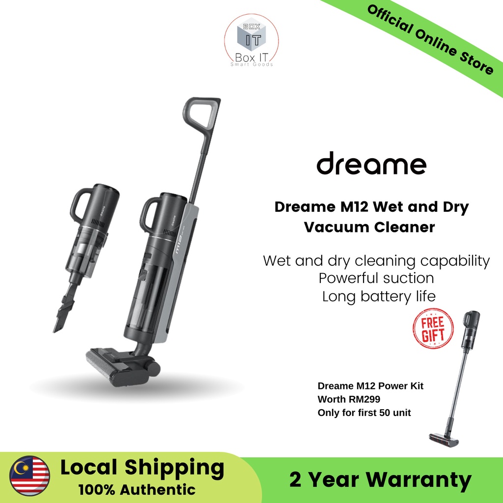 Dreame M12 Wet and Dry Vacuum Cleaner Wet and dry cleaning capability
