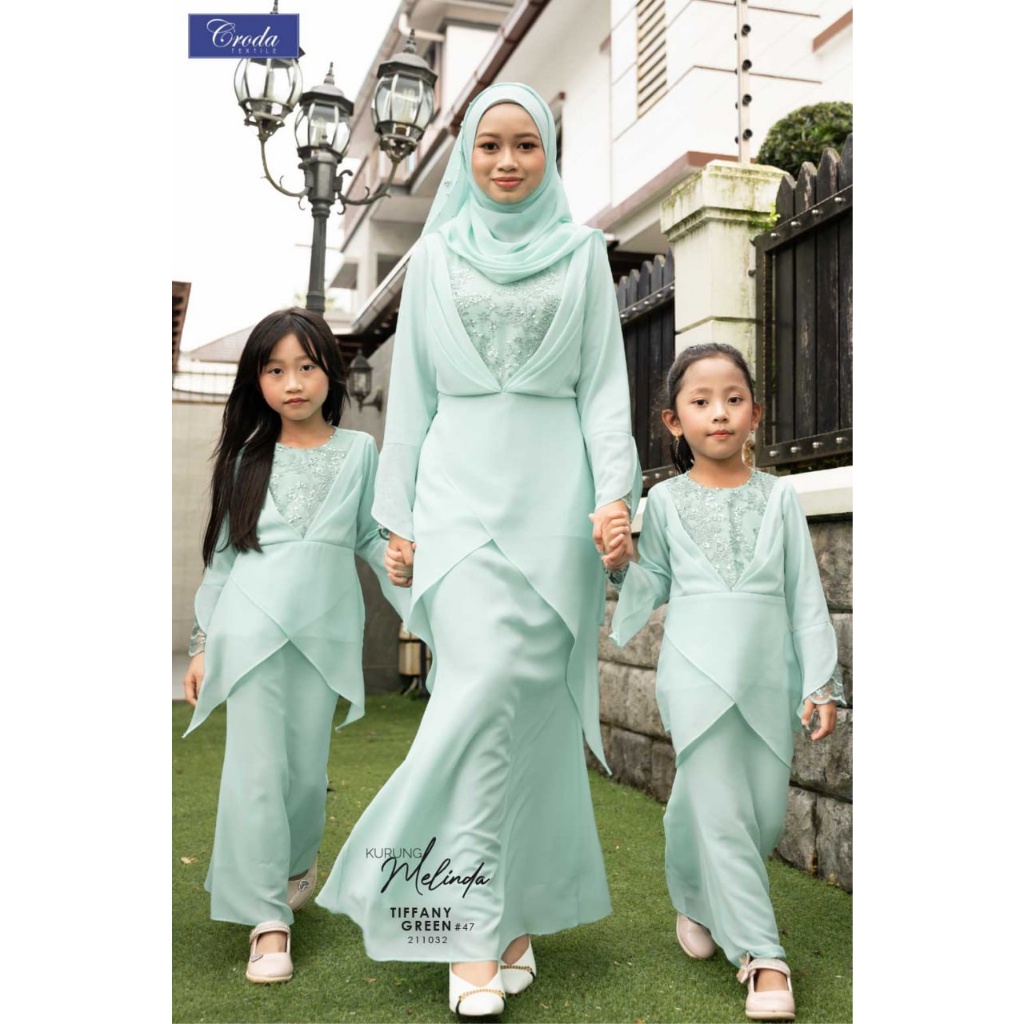 BAJU KURUNG MODEN BAJU RAYA 2024 SET FAMILY SEDONDON IBU ANAK TIFFANY