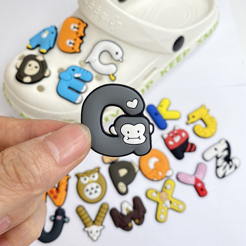 🇲🇾READY STOCK Jibbitz DIY fashion Animal Alphabet Letter Crocs