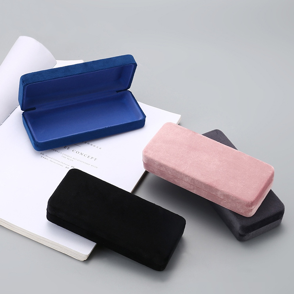 Universal Flocking Glasses Case Metal Stress Resistant Glasses Case ...