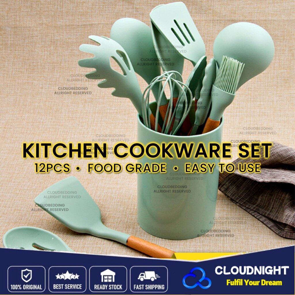 Spatula Kitchen Cookware Set Utensils Scraper Silicone Cooking Tools Cooking Sets Senduk Viral