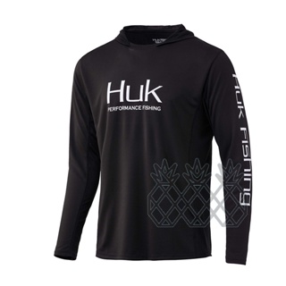 HUK fishing shirt Performance Fishing Hoodie Sunblock Shirt Sun Shield Long  Sleeve Shirt UPF50 Dry Fit Quick-Dry Fishing Jersey