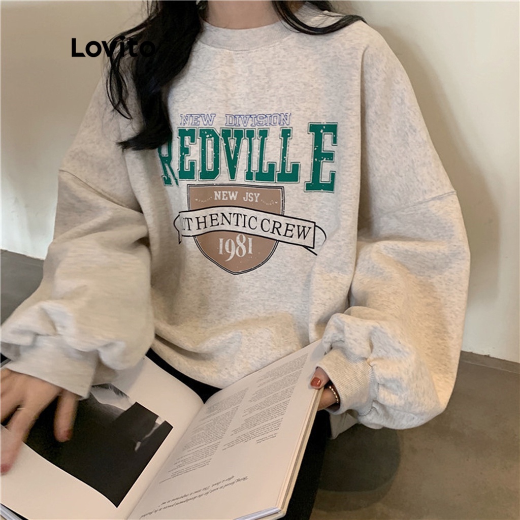 (Essential Item) Lovito Korean Statement Long Sleeve Rib knit Pullover ...