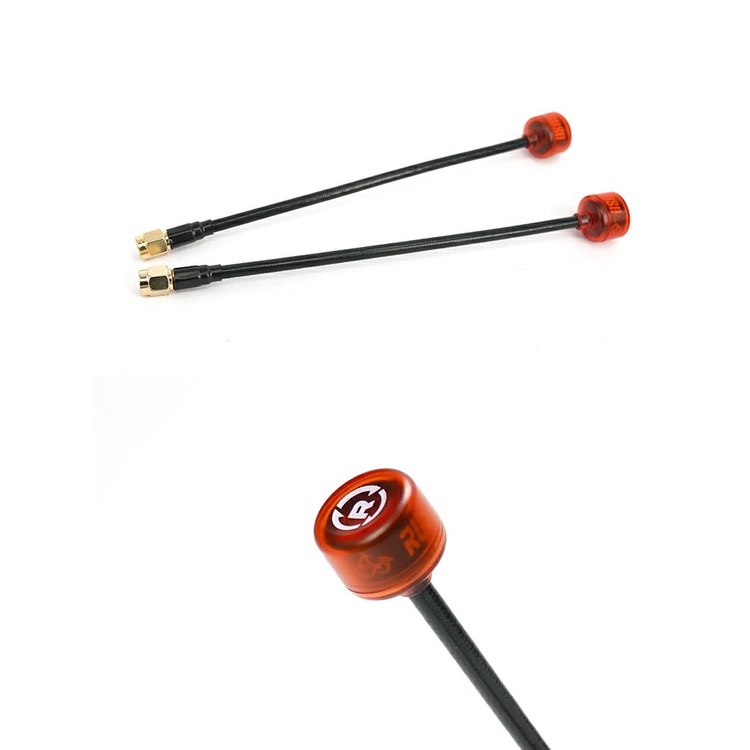 Antena RUSH Cherry FPV 5.8G 1.2dBi RHCP/LHCP Con SMA Y Adaptadores – Para Drones De Carreras, 7.5g Y 63mm
