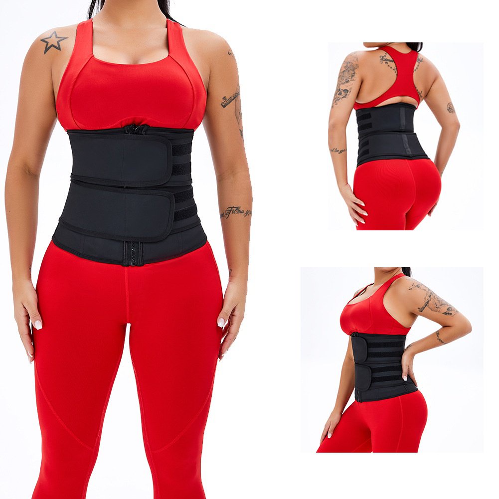 Hot Sale Double Belt Detachable latex Belly waist trainer Large Size