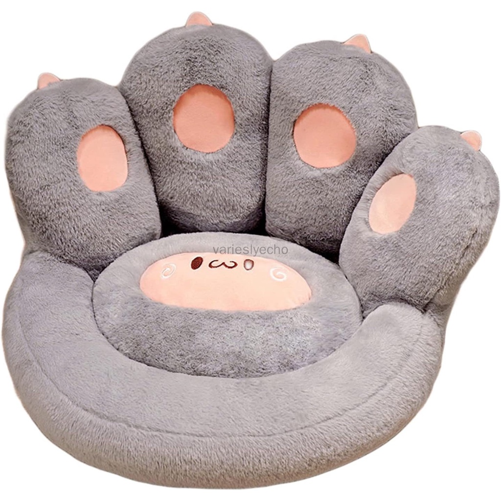 Cute Seat Cushion, Cat Paw Shape Floor Cushion with Detachable Sheep