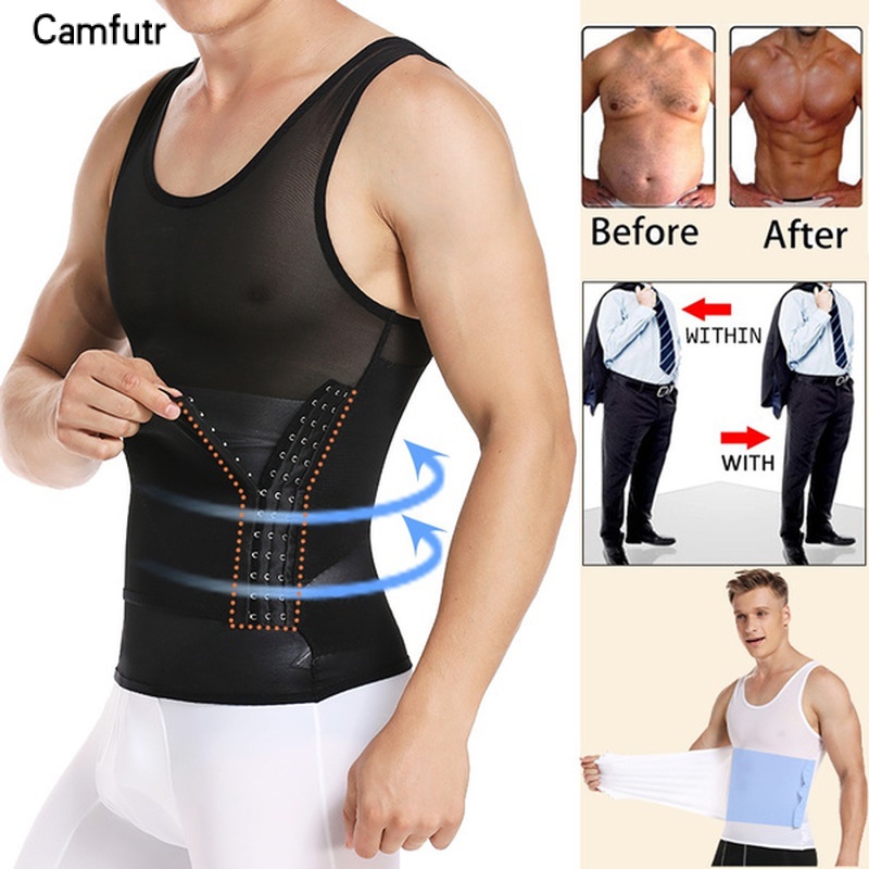 Men's Body Shaper Abdomen Shapewear Waist Trainer Belly Slimming Tops