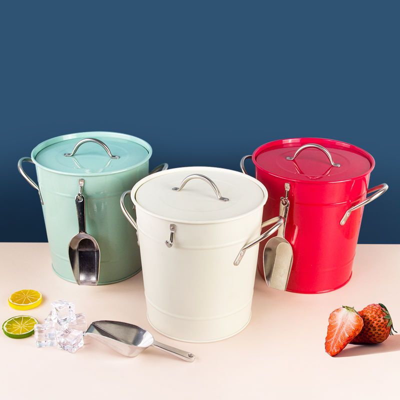 4 Liter Double Wall Ice Bucket,Ice Bucket For Cocktail Bar,Ice Buckets