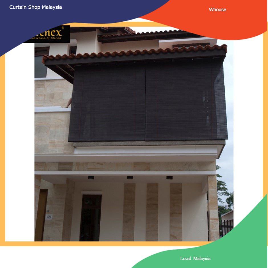 Premium Wooden Outdoor Blinds(Premium Quality & Murah) 100 Tropical Hard Wood 1" size min