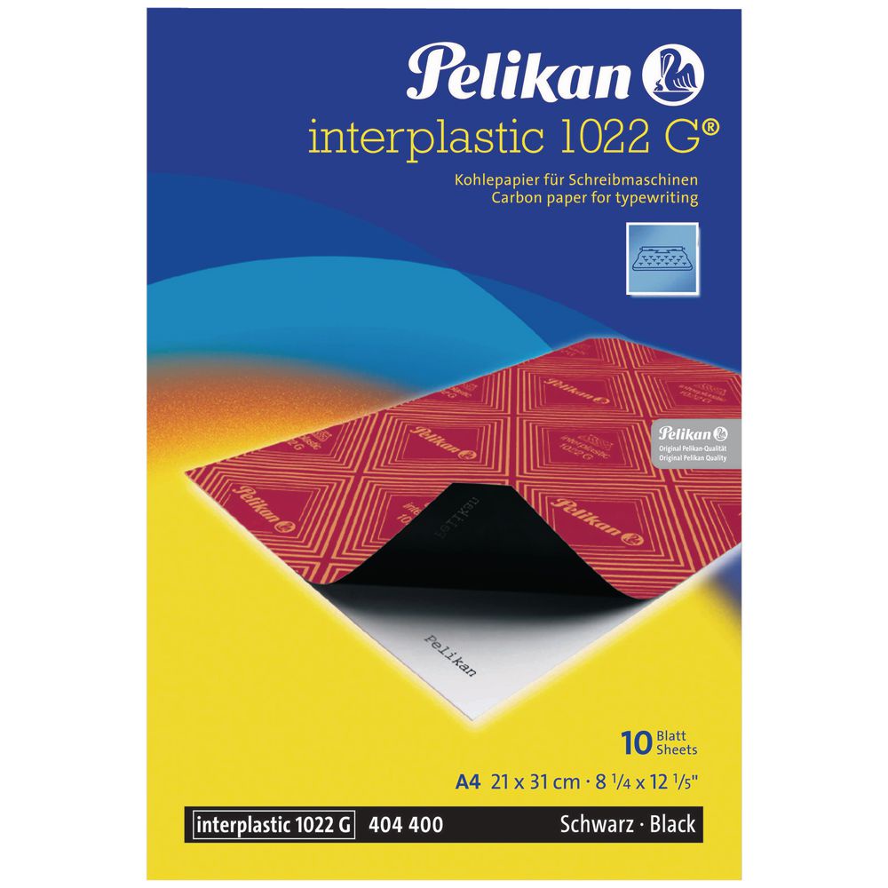 PELIKAN CARBON PAPER FOR TYPEWRITING INTERPLASTIC 1022 G 100'S (F4 SIZE ...