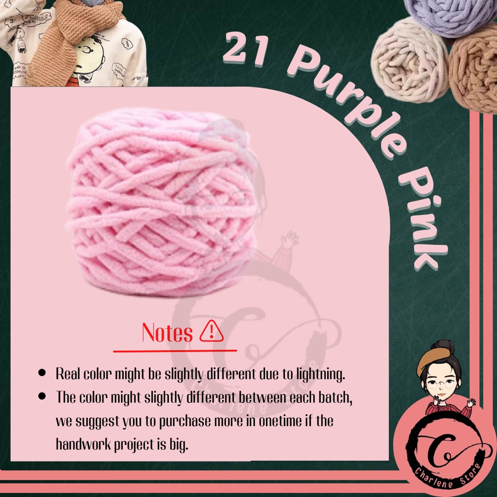Ready Stock Super Thick Chunky Yarn 90100g 1 Ply Soft Cashmere Milk