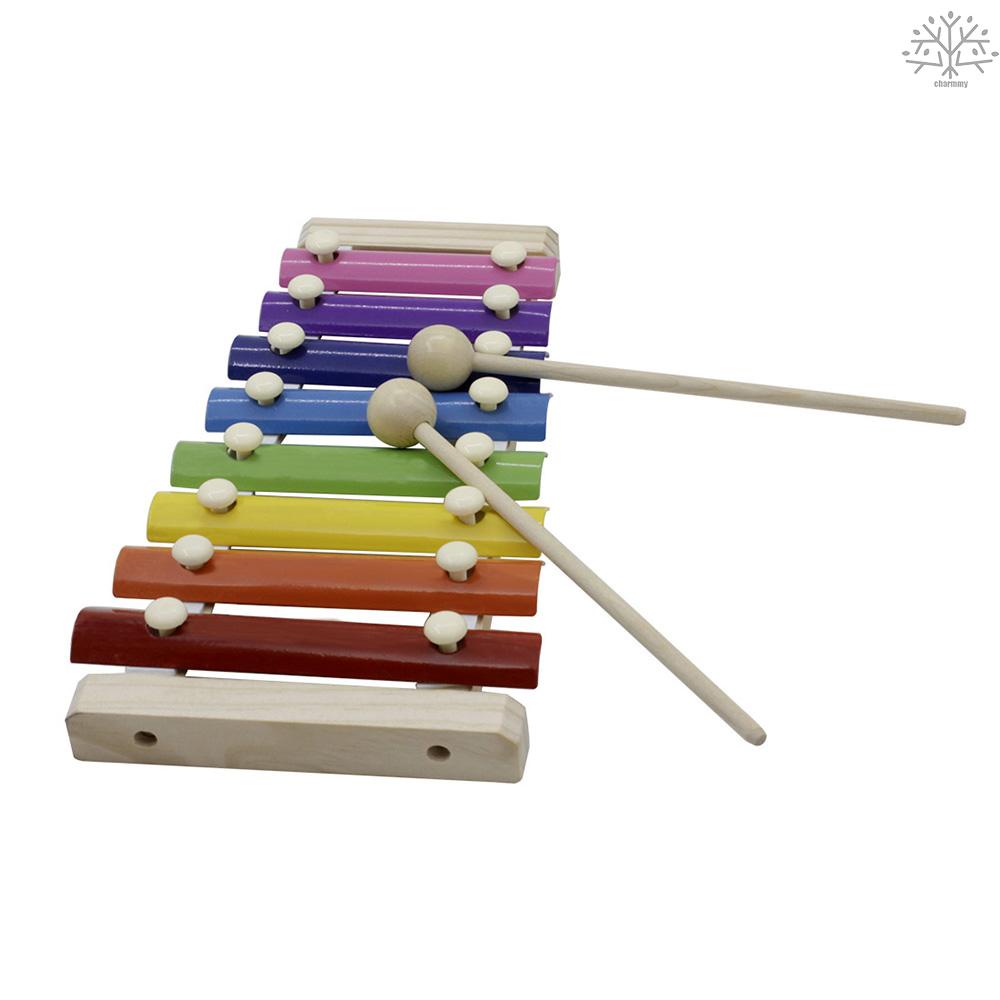 8Note Colorful Xylophone Glockenspiel with Wooden Mallets Percussion