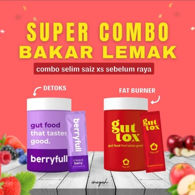 Combo Berryfull + Guttox By Inayah Beauty Combo Bakar Lemak Kurus ...