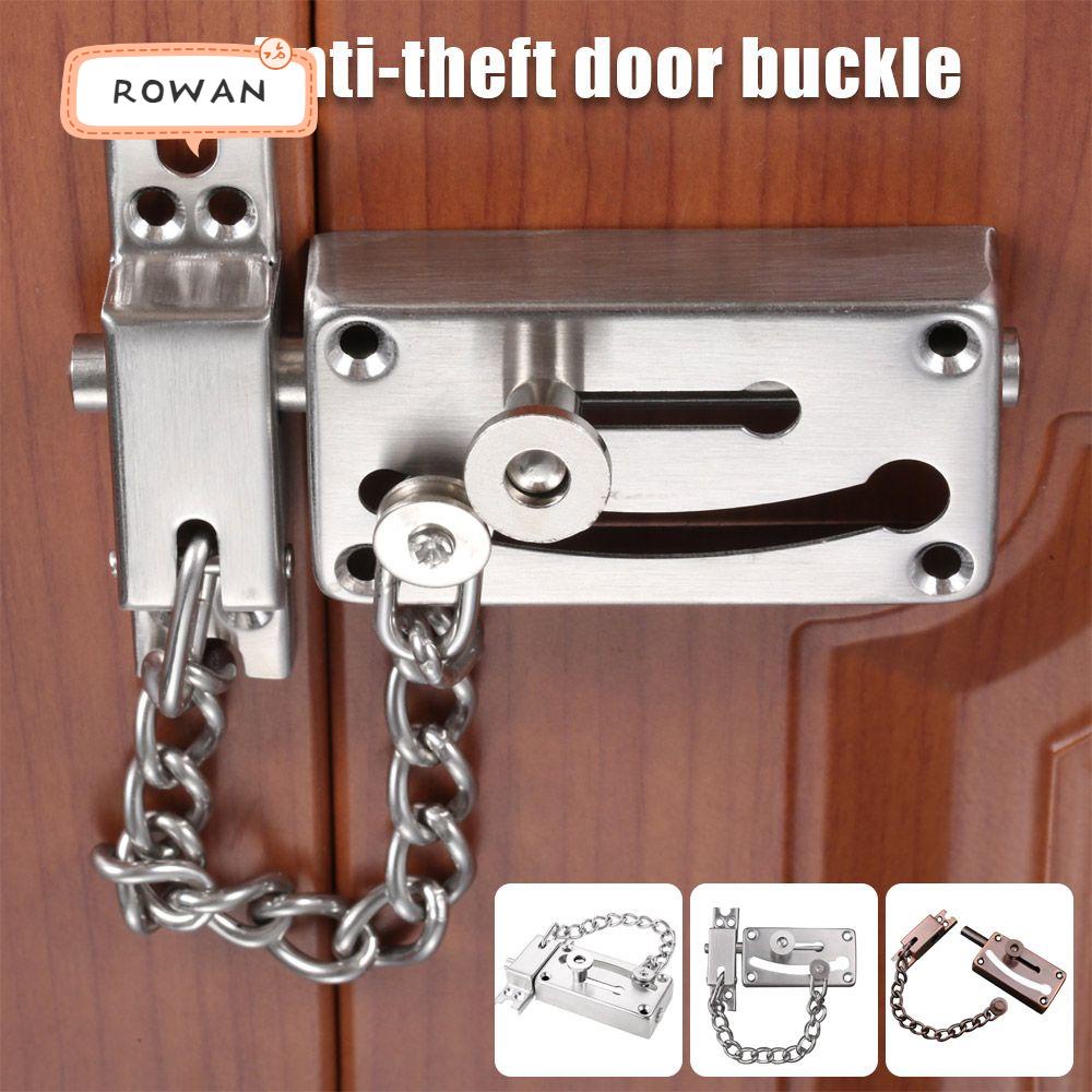 ROWAN Door Latch Stainless Steel Door Bolts Thickened Buckle Chain Lock ...