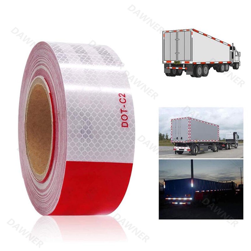 36M/Roll Truck Reflective Safety Tape Waterproof Night Warning Light ...